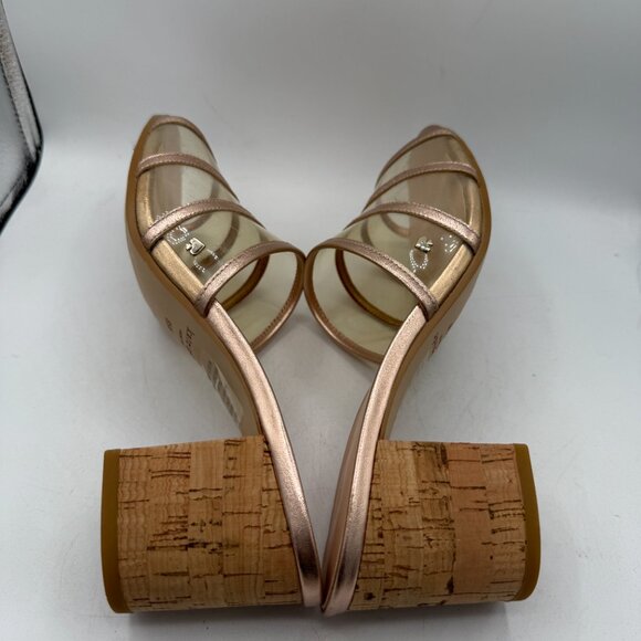Kate Spade Whitby Slide Sandals | Rose Gold Cork Heels | Size 8.5M - Picture 8 of 11